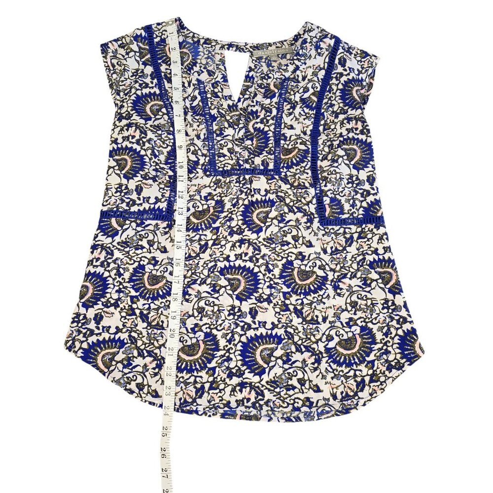 Daniel Rainn White Floral Sleeveless Blouse Size: PS Excellent Used Condition - Picture 2 of 6